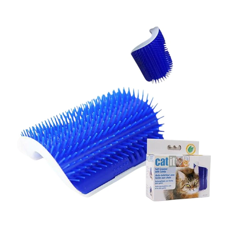 Cat Self Groomer Corner Groomer Slicker Brush Rubbing Corner Wall Scratcher Tongue Brush | পোষা প্রাণীর গ্রুমিং ও আনুষঙ্গিক পণ্য