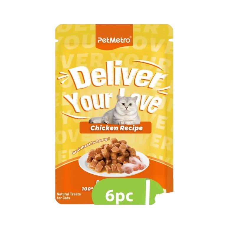 Petmetro Cat Gravy Pouch- Chicken | প্রিমিয়াম পুষ্টিকর বিড়ালের খাবার