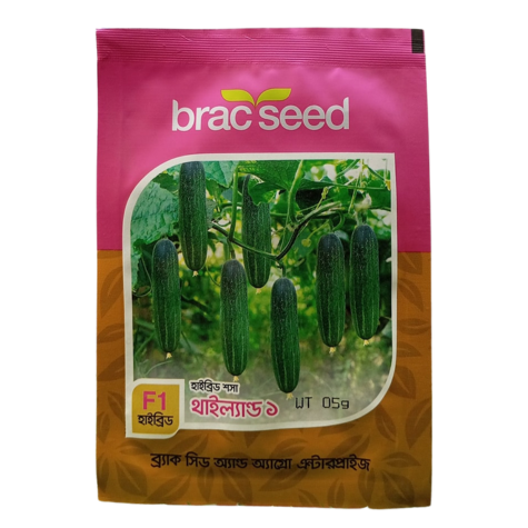 F1 Cucumber Seed Thailand 1 (থাইল্যান্ড ১ শসার বীজ) | High Yield Thai Hybrid Cucumber Seeds BD