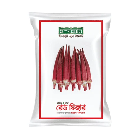 Red Finger F1 Hybrid Okra Seed - রেড ফিঙ্গার হাইব্রিড লাল ঢেঁড়স বীজ (Premium Quality)