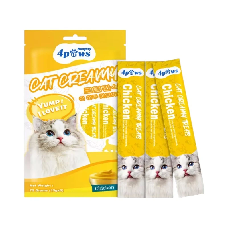4 Paws Cat Creamy Treat Chicken Flavor | চিকেন ফ্লেভারের প্রিমিয়াম ক্যাট ট্রিট