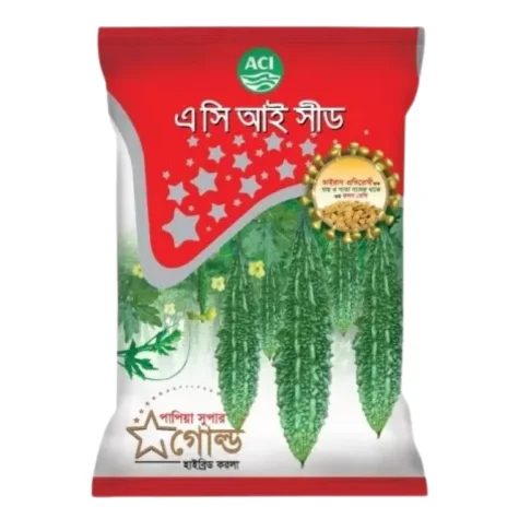 F1 Hybrid Bitter Gourd Papiya Super Seeds Gold (পাপিয়া সুপার গোল্ড করলা বীজ) | High Yield Karela Seeds BD