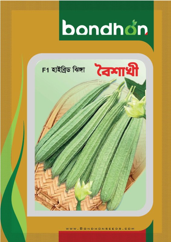 Boishakhi F1 Hybrid Ridge Gourd Seeds - বৈশাখী হাইব্রিড ঝিঙ্গা বীজ (High Yield & Disease Resistant)