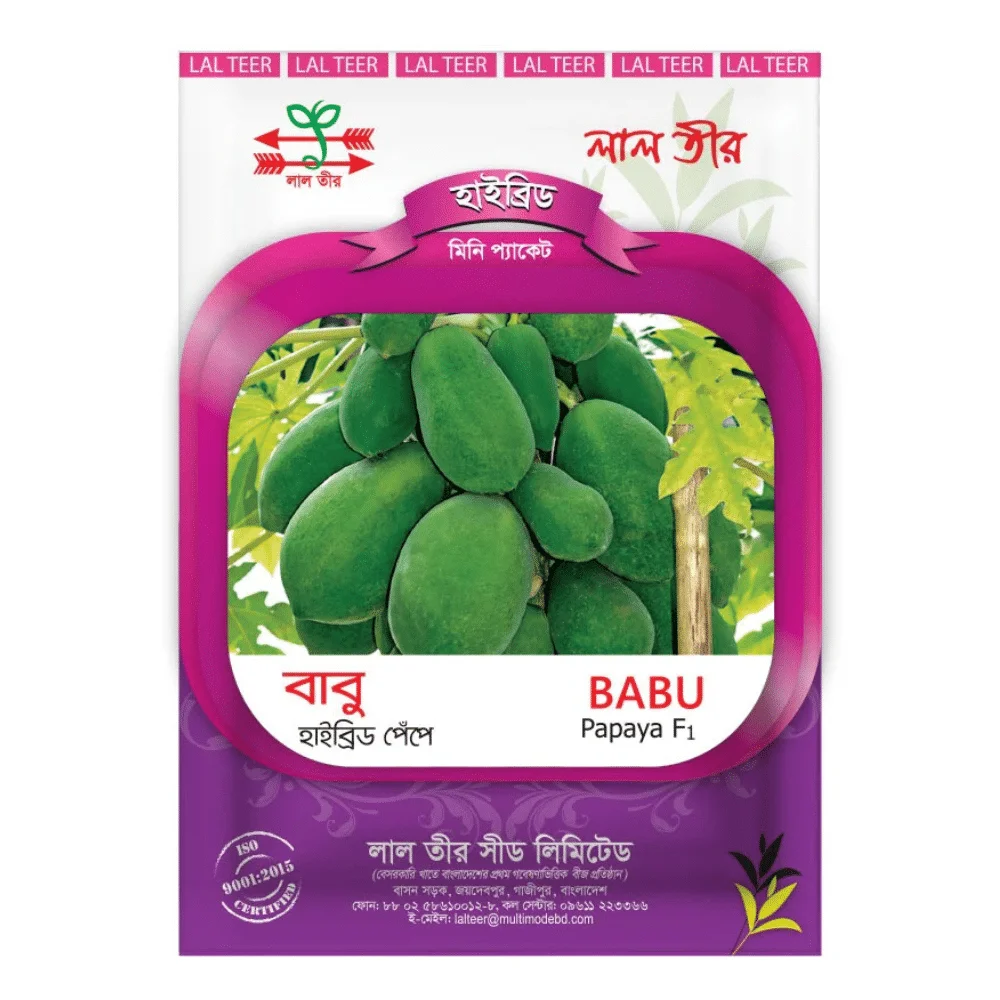 Babu High Yielding Papaya Seeds - বাবু উচ্চ ফলনশীল পেঁপে বীজ (Best for Vegetable & Fruit)