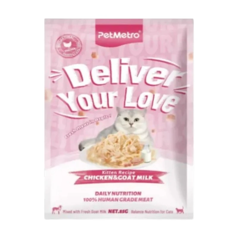 Pet Metro Premium Pouch- Chicken & Goatmilk (Kitten) | প্রিমিয়াম পুষ্টিকর বিড়ালের খাবার