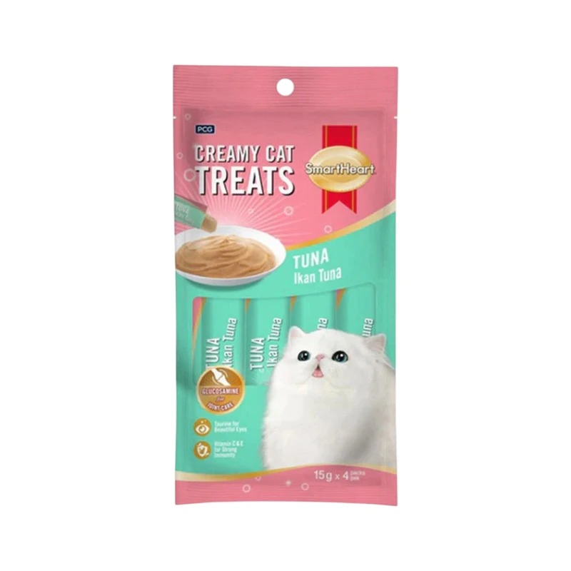 SmartHeart Creamy Cat Treats Tuna Flavor | স্মার্টহার্ট ক্রিমি ক্যাট ট্রিটস টুনা ফ্লেভার