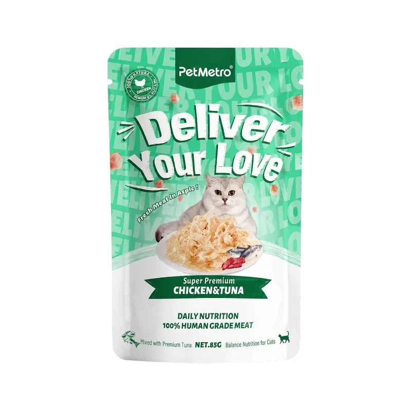 Pet Metro Premium Pouch- Chicken & Tuna | প্রিমিয়াম পুষ্টিকর বিড়ালের খাবার