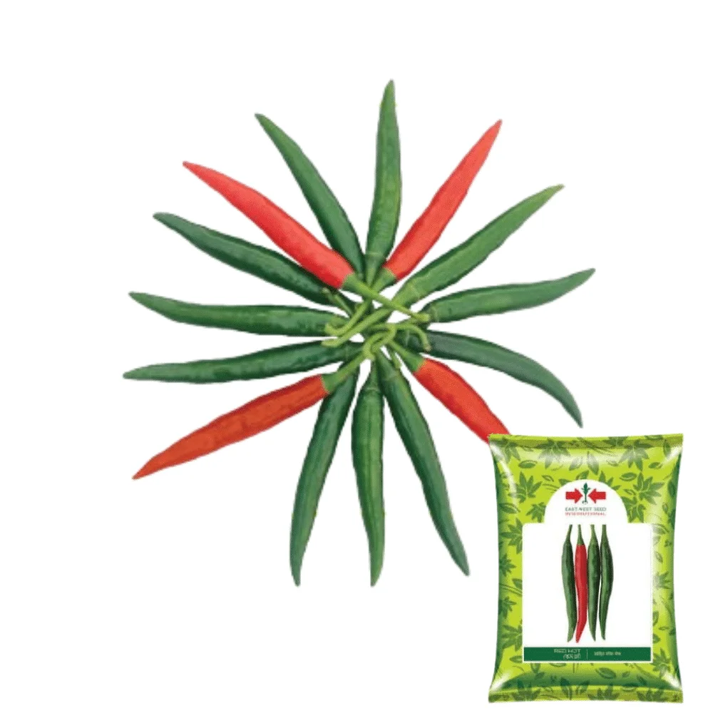 Red Hot F1 Hybrid Chili Seed - রেড হট হাইব্রিড মরিচ বীজ (Original Intake)